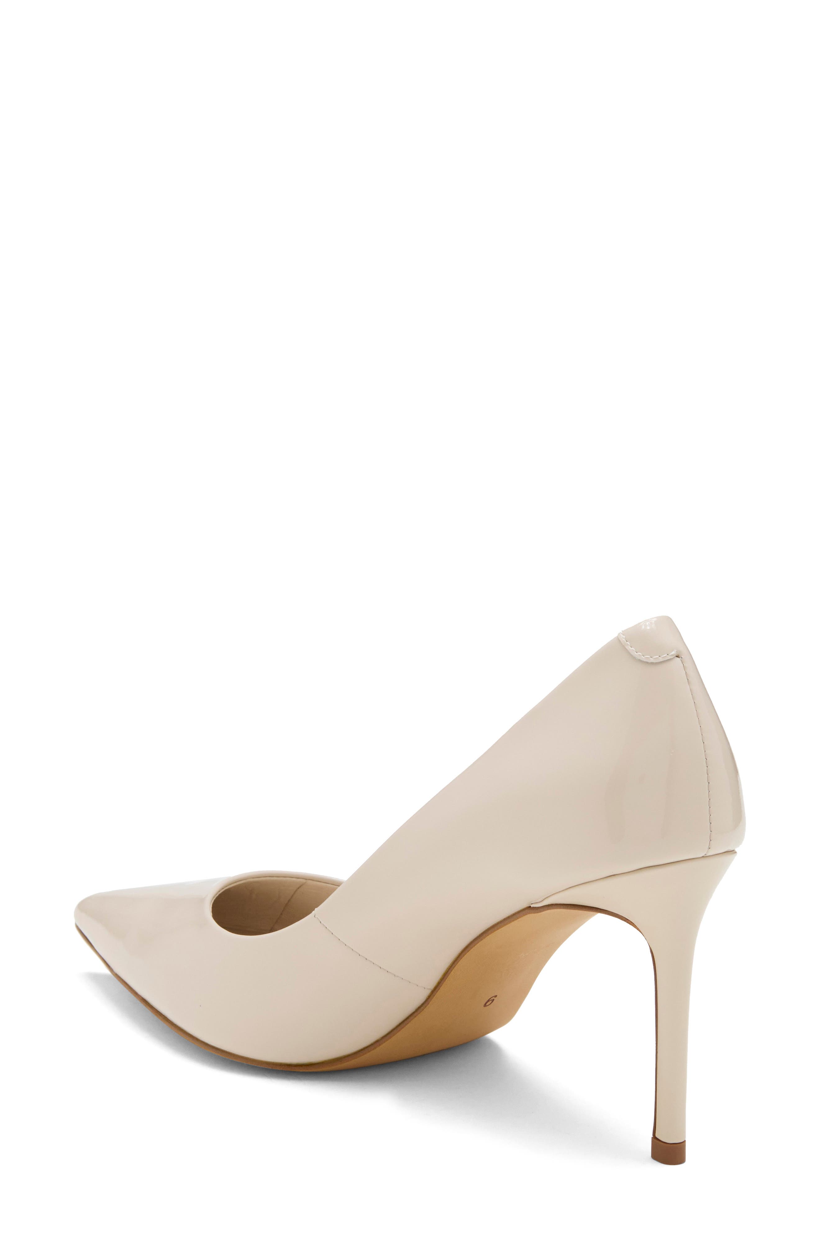 Nikia Pointed Toe Pump, Alternate, color, IVORY PATENT