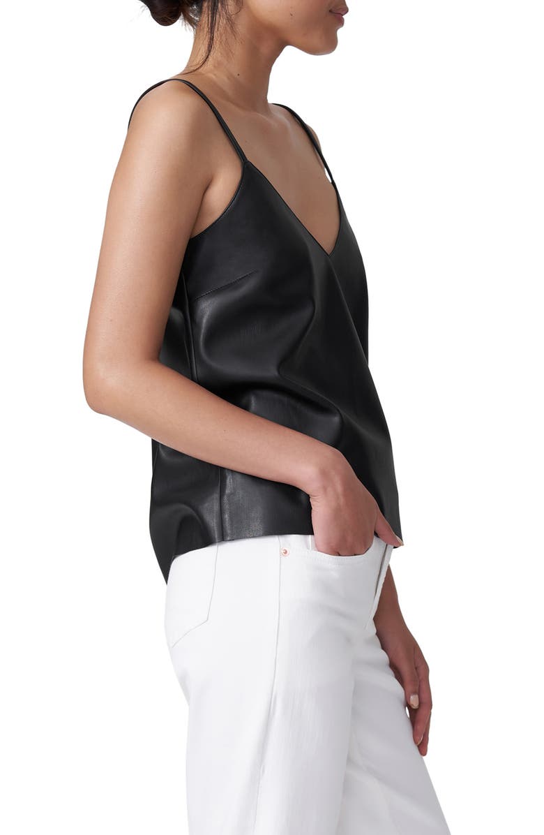 Universal Standard Fatima Faux Leather Camisole, Alternate, color,