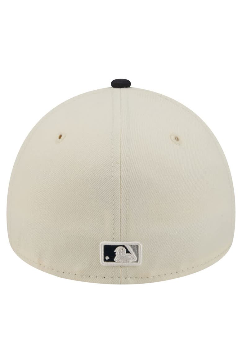 Men's New Era  Cream New York Yankees Chrome A-Frame 59FORTY Fitted Hat, Alternate, color, Cream