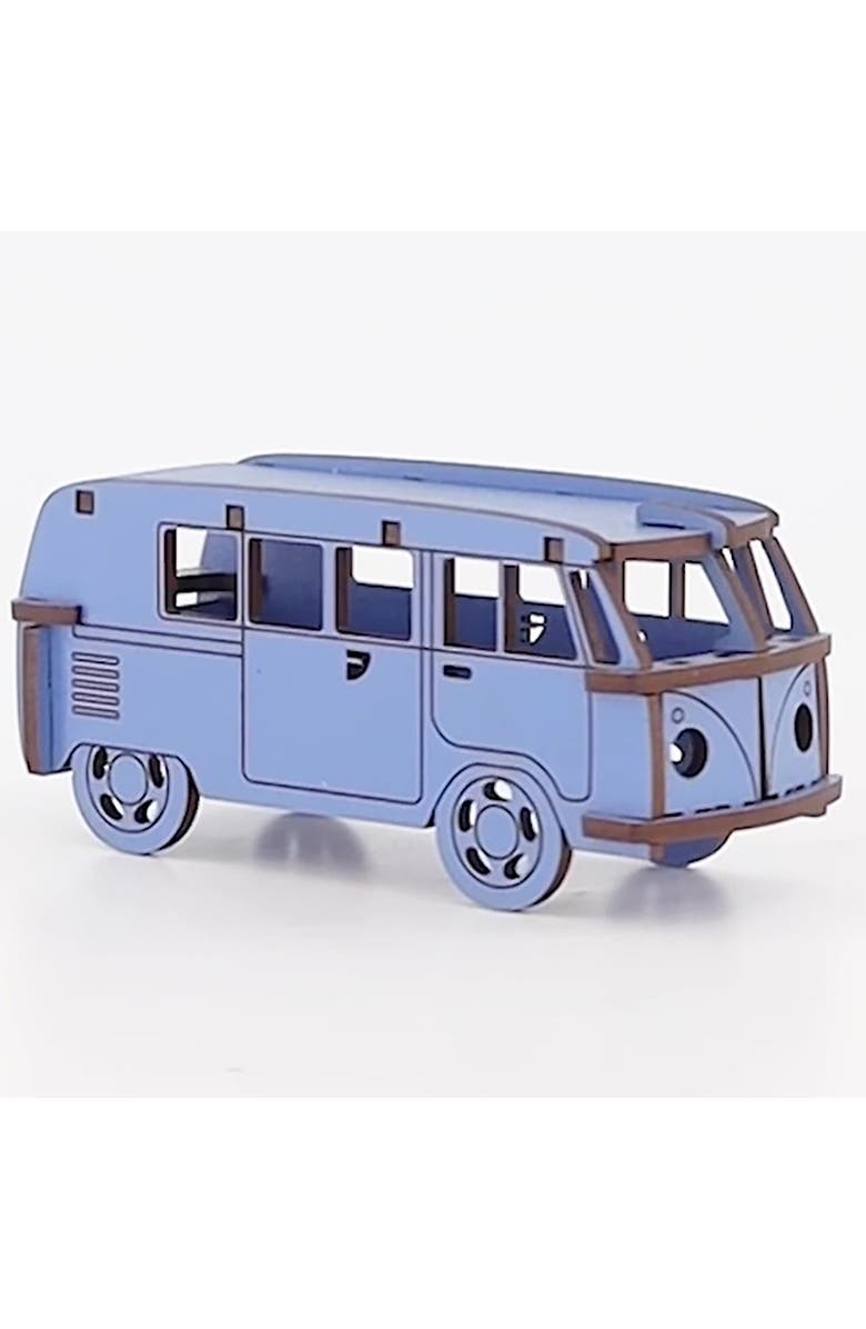 Little & Wood Woodlet Camper Van 3D Wooden Vehicle Puzzle Kit, Ages 6+, Alternate, color, Multicolored