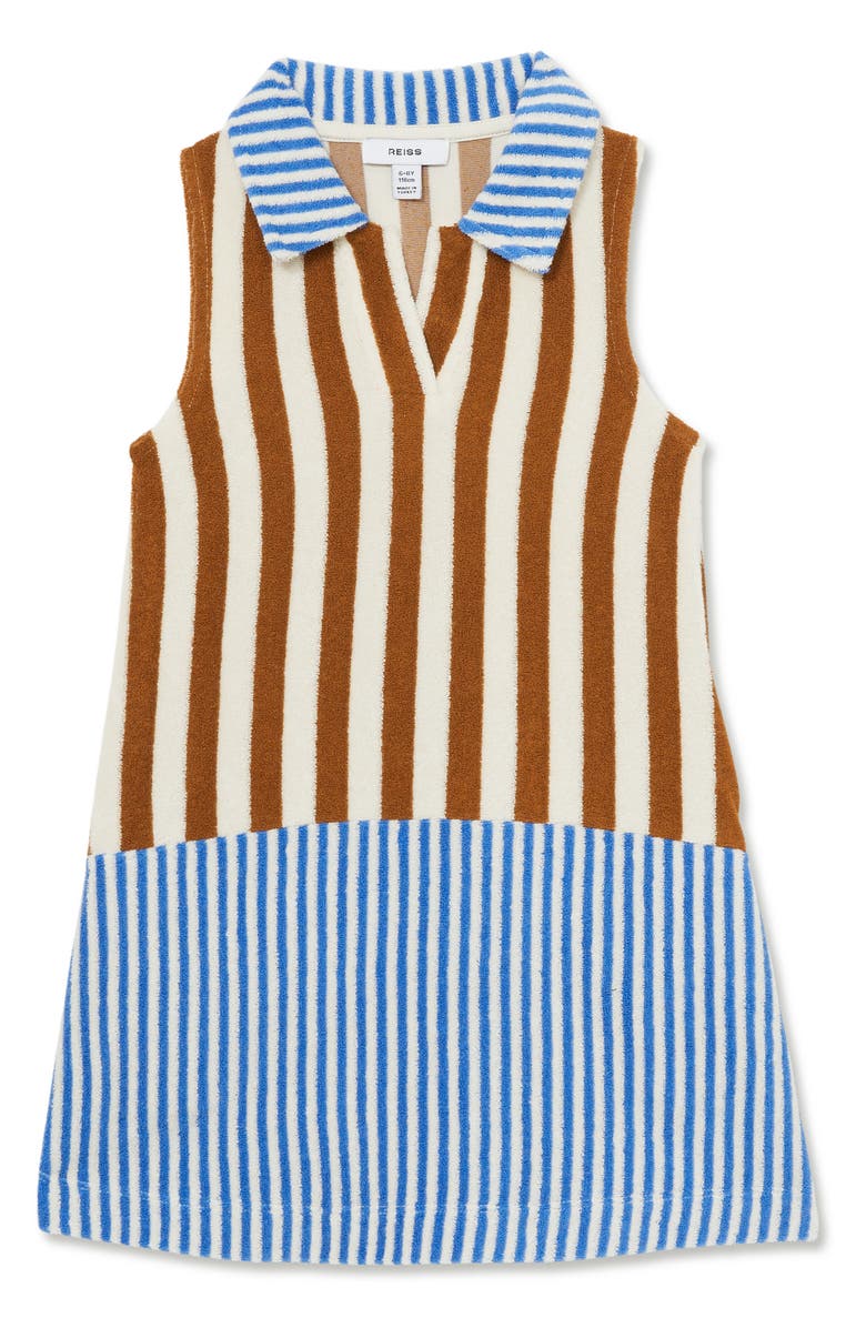 Reiss Kids' Felicia Terry Sleeveless Dress, Main, color,