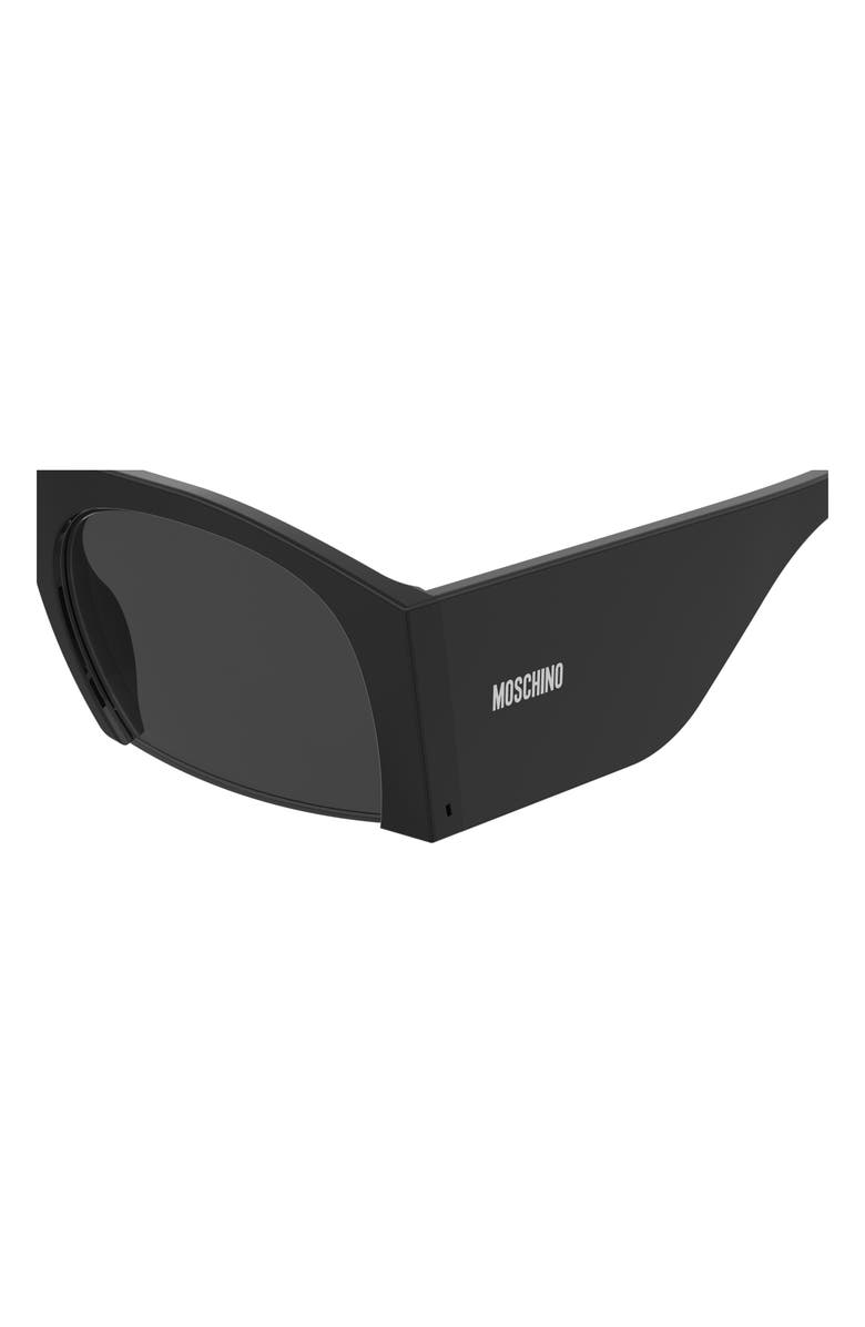 Moschino 56mm Geometric Sunglasses, Alternate, color, Black/ Grey