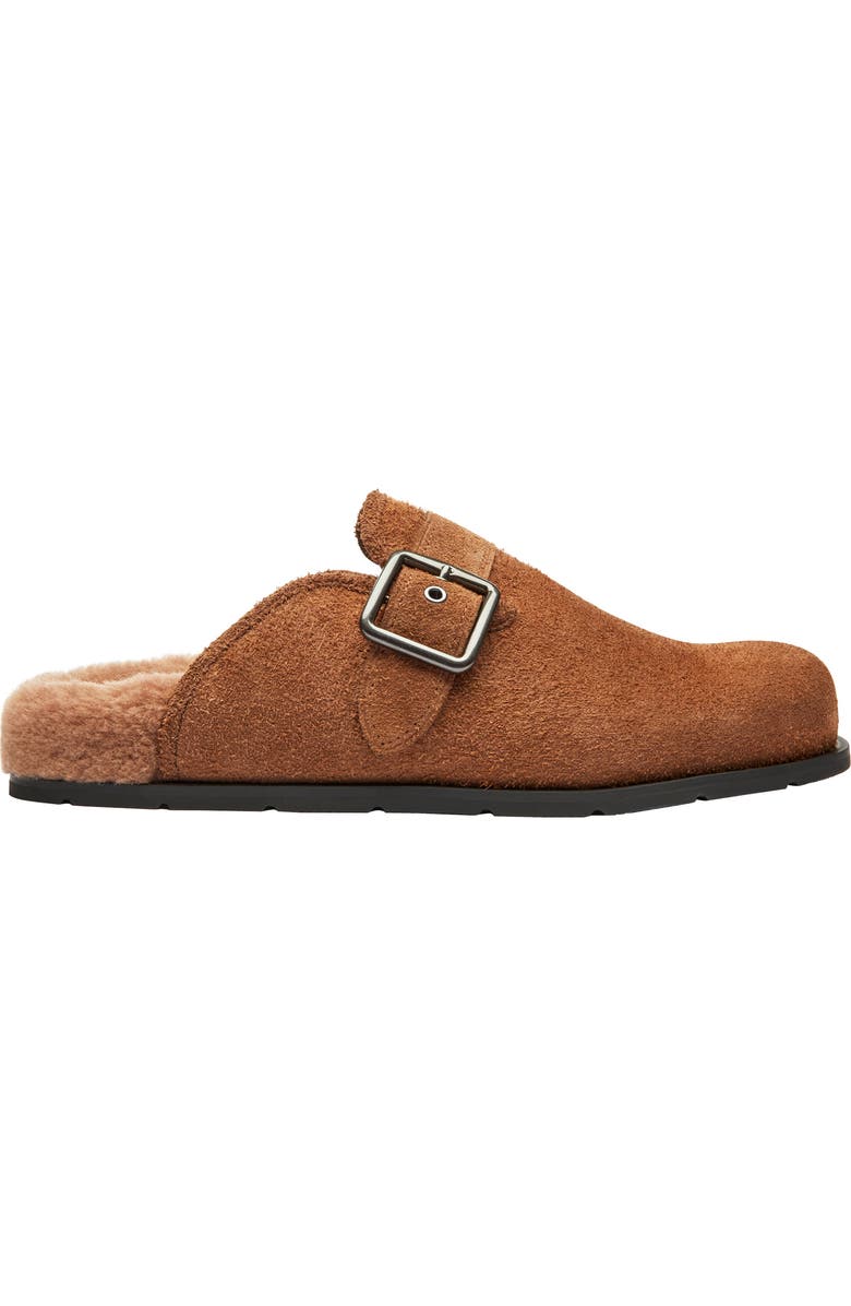 COACH Faux Shearling Buckle Clog, Alternate, color, Sable