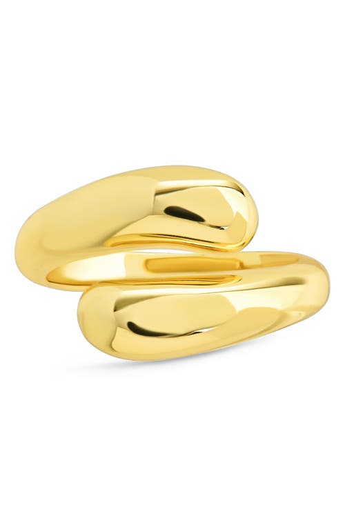 Sterling Forever Lauren Bypass Ring In Gold