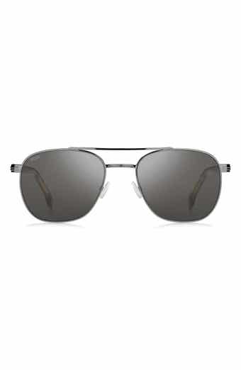 BOSS 56mm Rectangular Aviator Sunglasses
