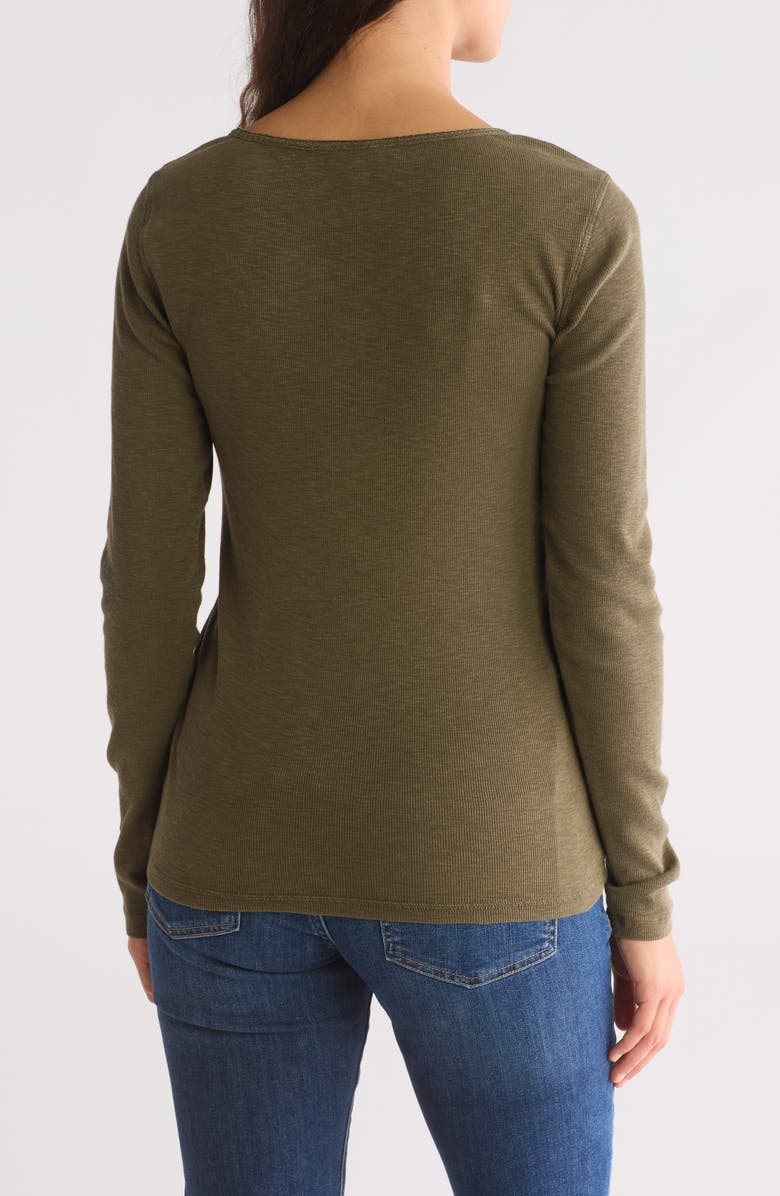 Lucky Brand Lace Trim Henley, Alternate, color, Grapeleaf