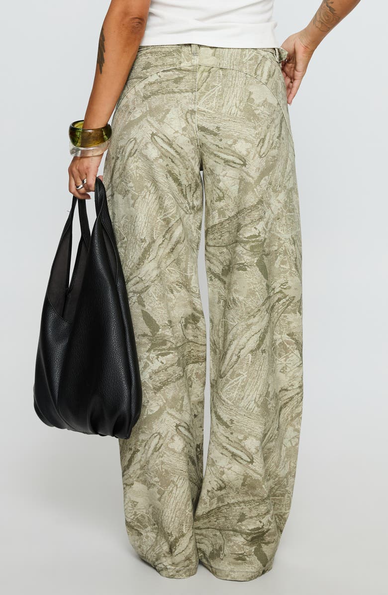 Princess Polly McKinley Mid Rise Wide Leg Camo Jeans, Alternate, color, Camoflauge