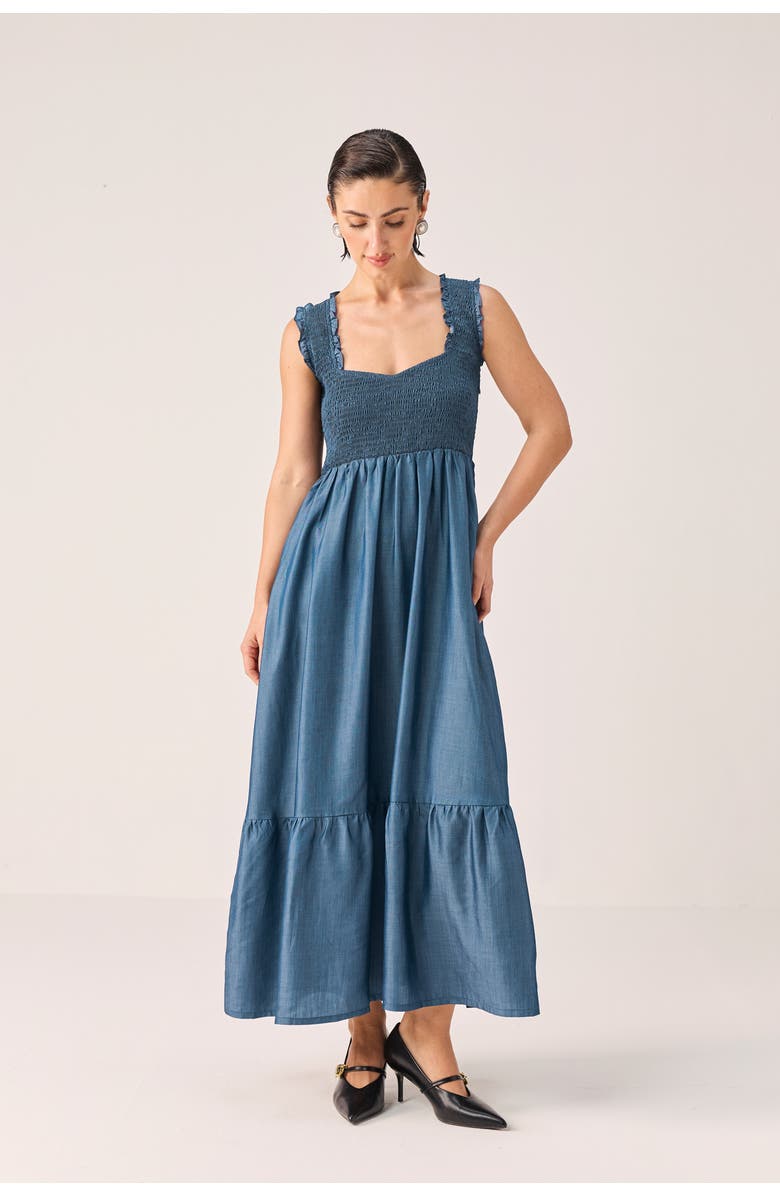 Reistor The Smocked Maxi Dress, Alternate, color, Ultramarine Blue