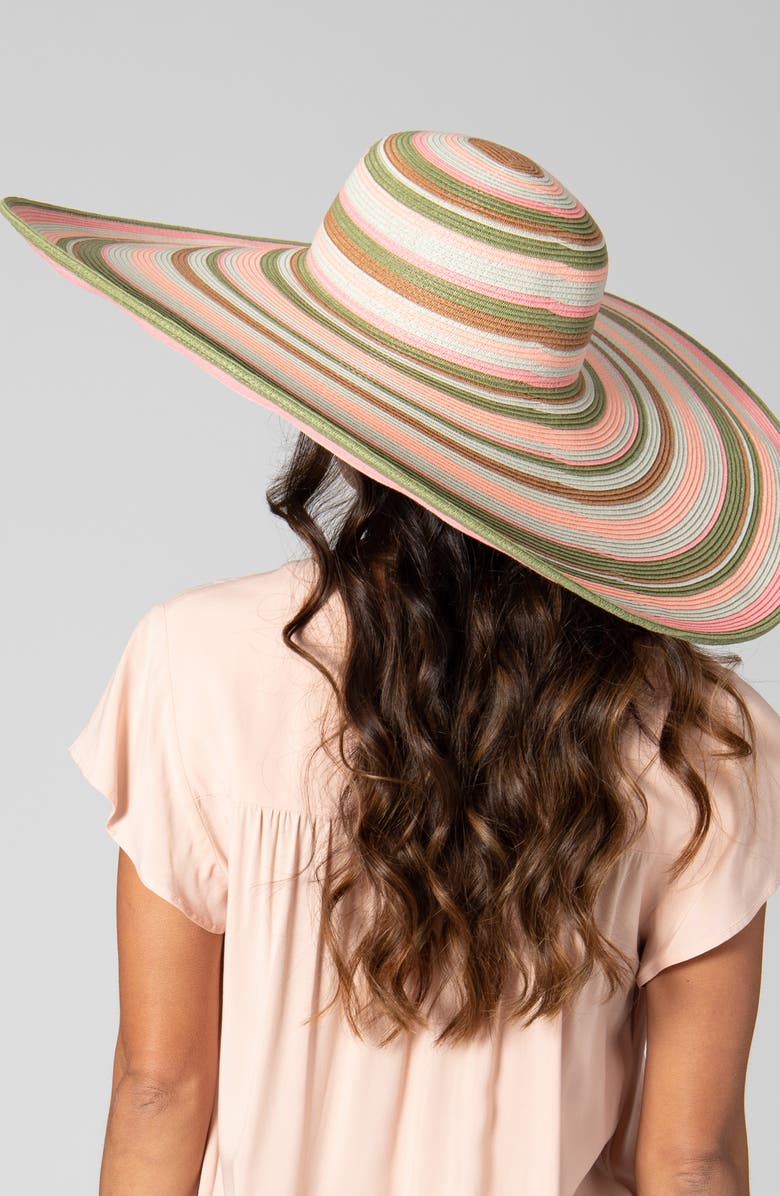 San Diego Hat Day Off Striped UPF 50+ Floppy Sun Hat, Alternate, color, 