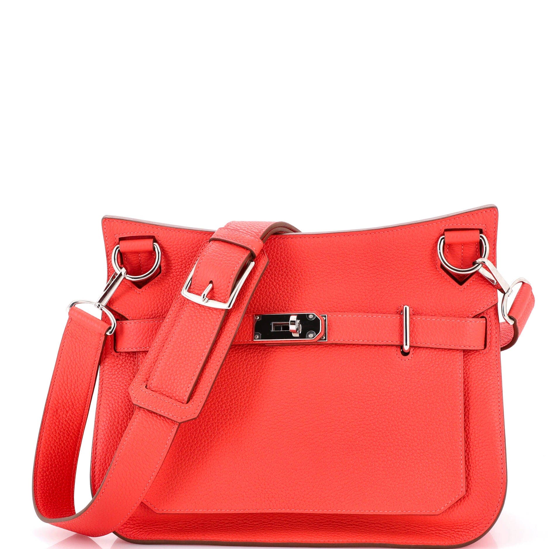 Pre-Owned Hermes Jypsiere Bag Clemence 31, Main, color, Rouge Pivoine