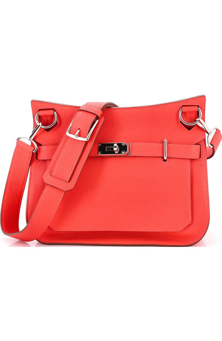 Pre-Owned Hermes Jypsiere Bag Clemence 31, Main, color, Rouge Pivoine