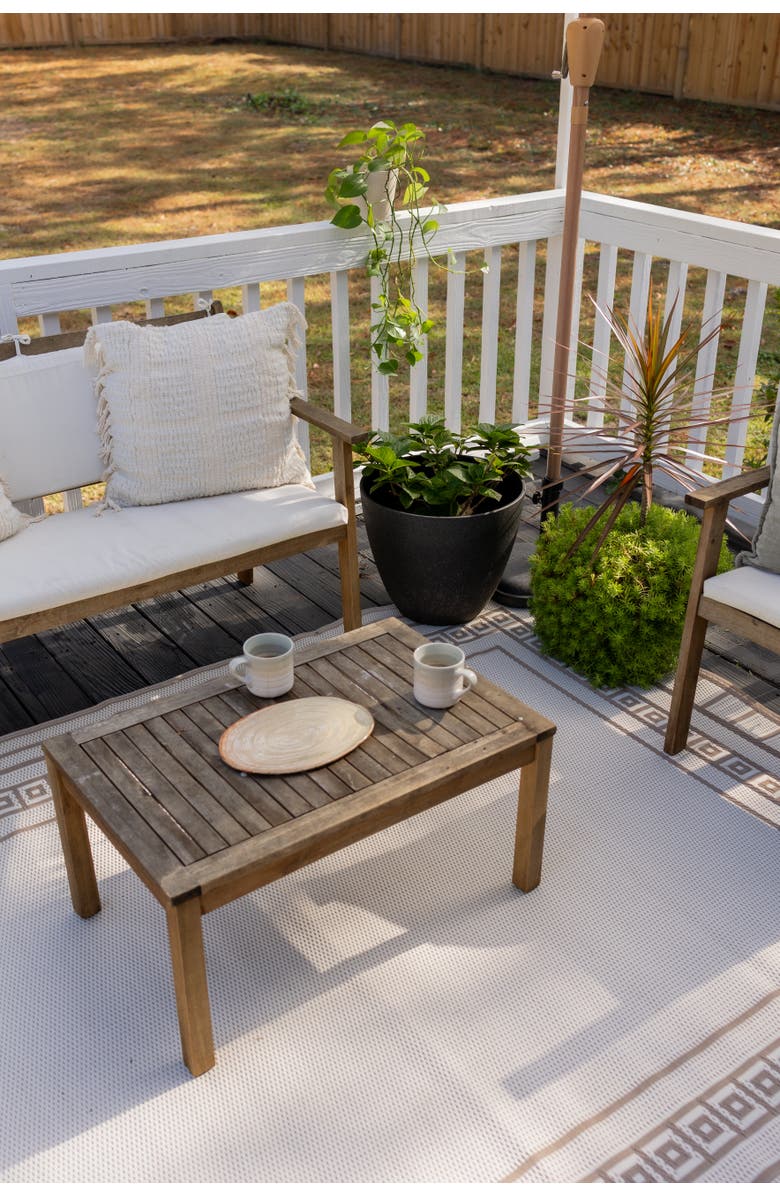 Mad Mats Border Rug, Alternate, color, White Sand - 5'X8'