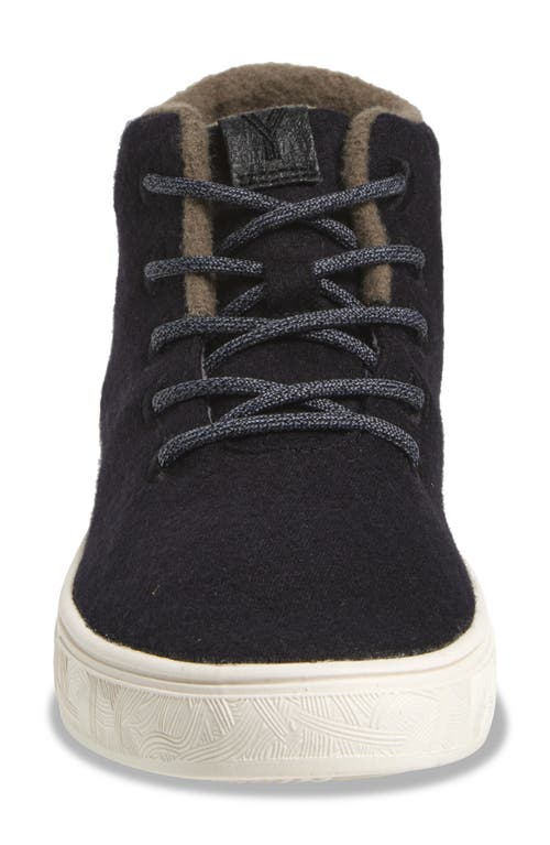 Yy Nation Alto Water Resistant Wool Blend High Top Sneaker In Black/white