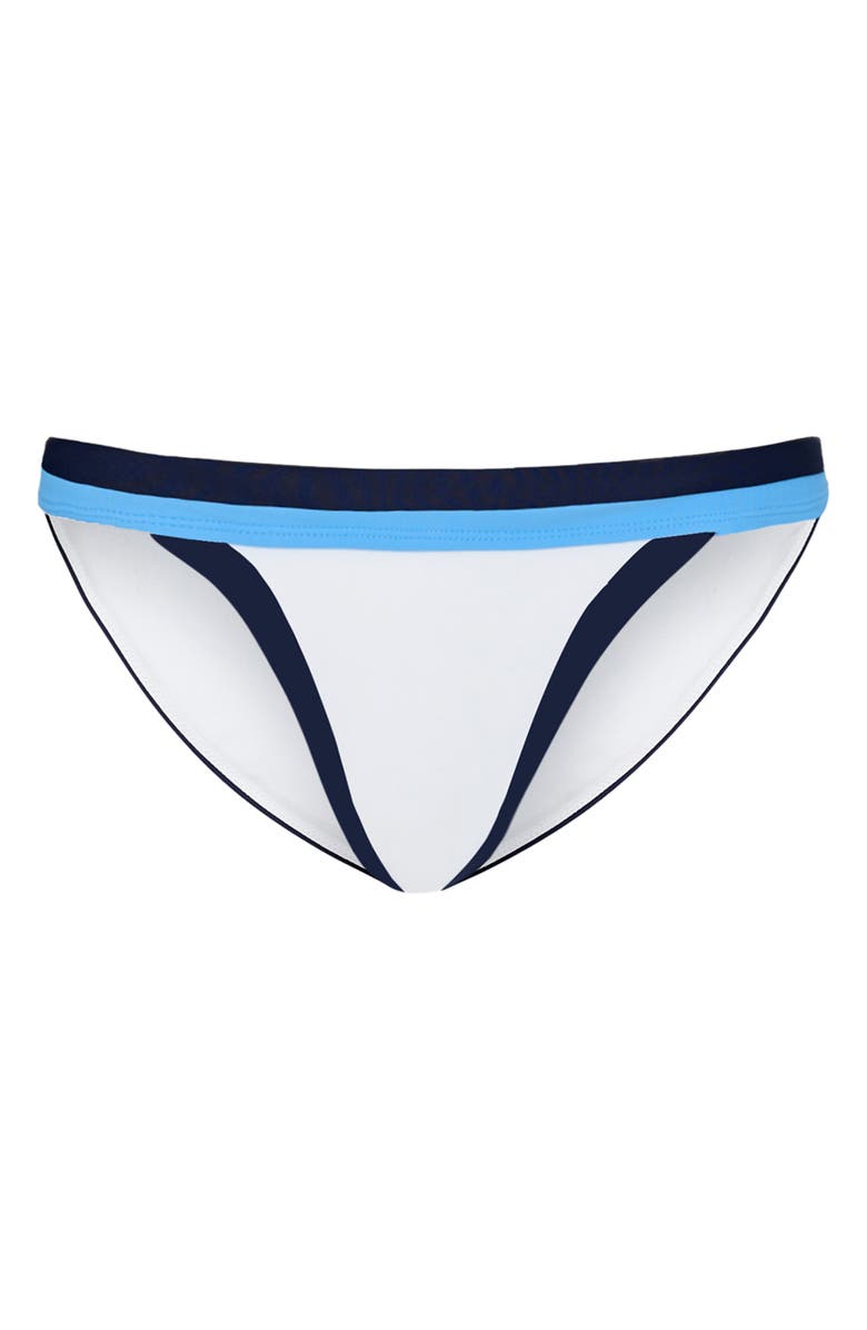 Milly Positano Colorblock Bikini Bottoms, Alternate, color, Navy Multi