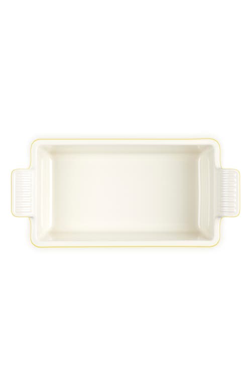 Le Creuset Heritage Stoneware Rectangular Baker In Yellow