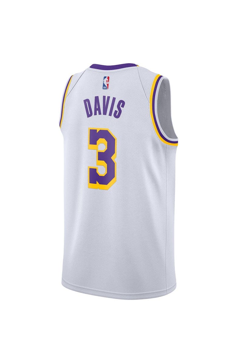 Nike Men's Nike Anthony Davis White Los Angeles Lakers 2020/21 Swingman Jersey - Association Edition, Alternate, color,