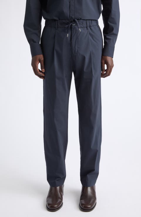 Pleated Melange Drawstring Pants