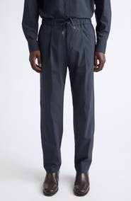 Herno Pleated Melange Drawstring Pants