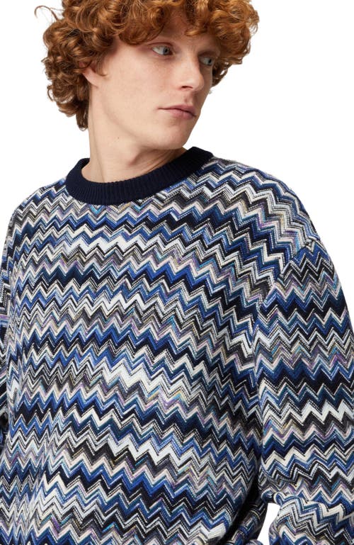 Missoni Zigzag Wool Crewneck Pullover In Multicoloured