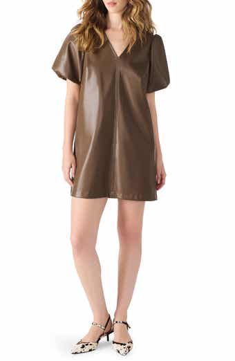 Tilly Faux Leather Minidress