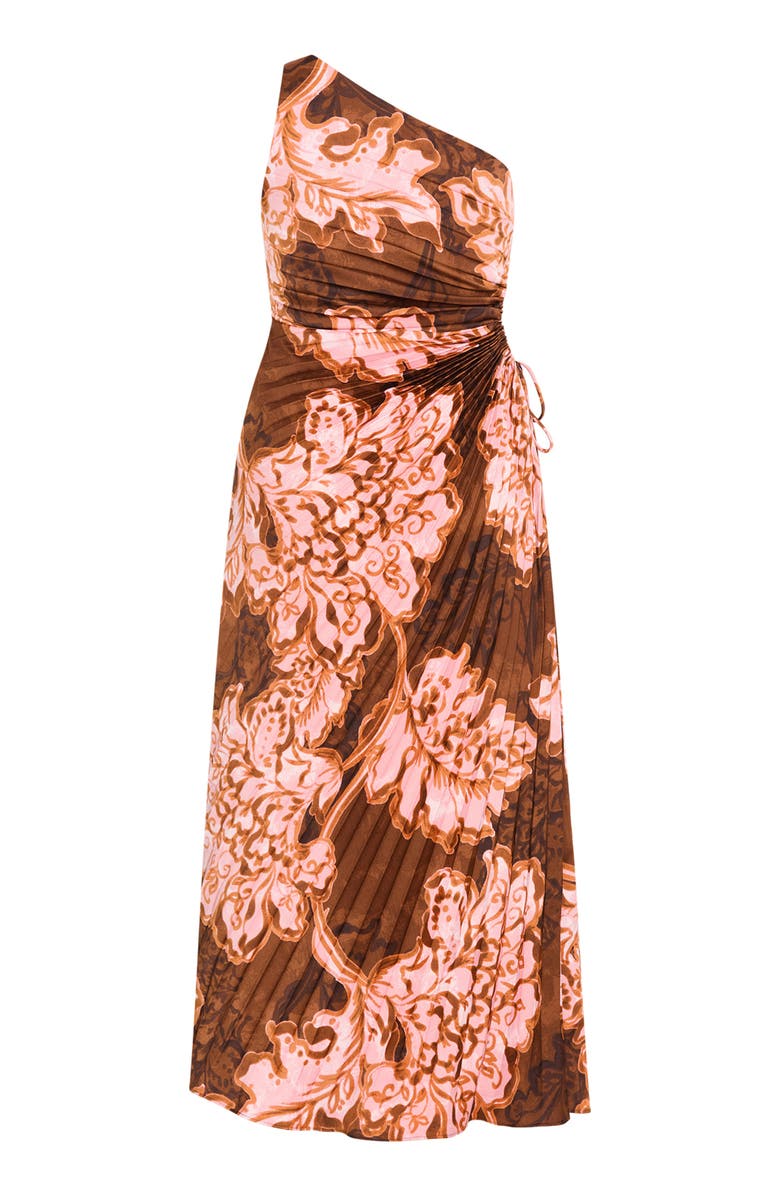 City Chic Alice Bloom One-Shoulder Maxi Dress, Alternate, color, Kew Bloom