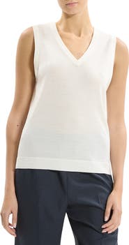 Theory V-Neck Slim Fit Wool Tank