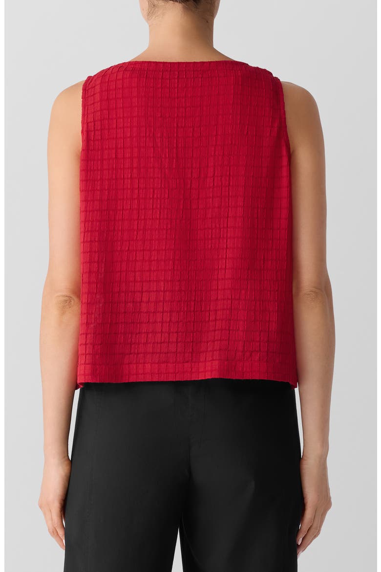 Jewel Neck Organic Cotton Vest, Alternate, color, CRIMSON
