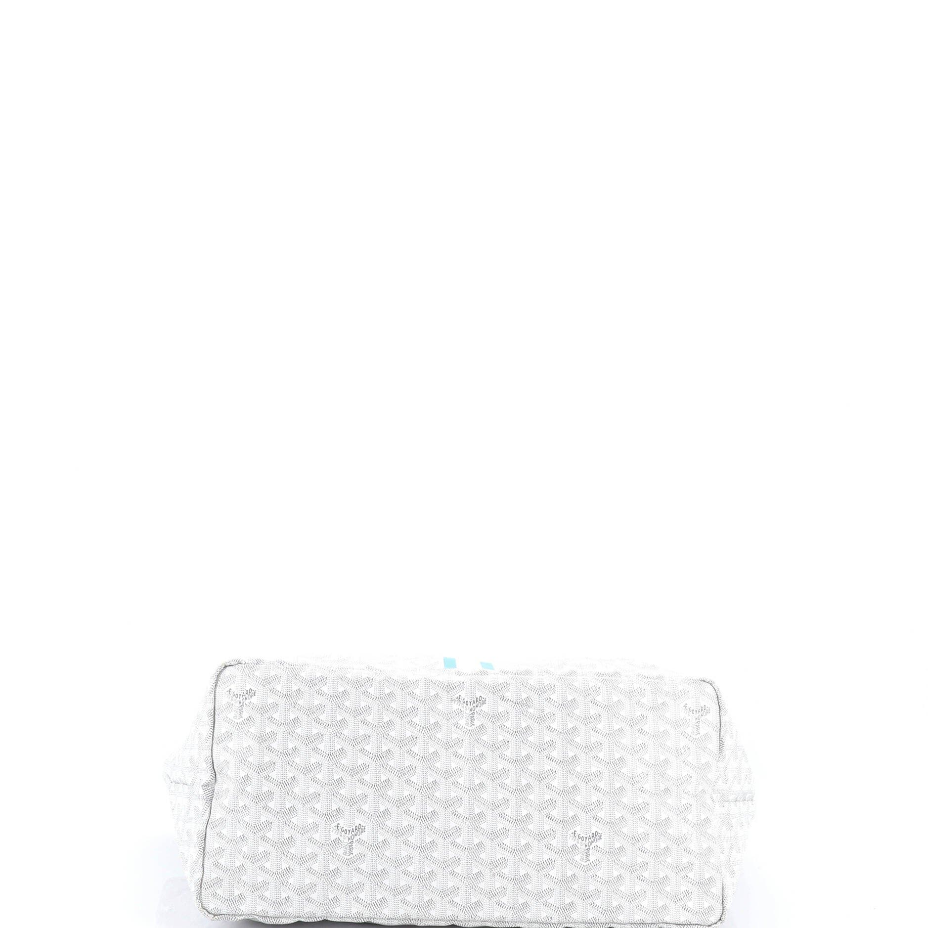 Pre-Owned Goyard Saint Louis Tote Printed Coated Canvas GM, Alternate, color, White