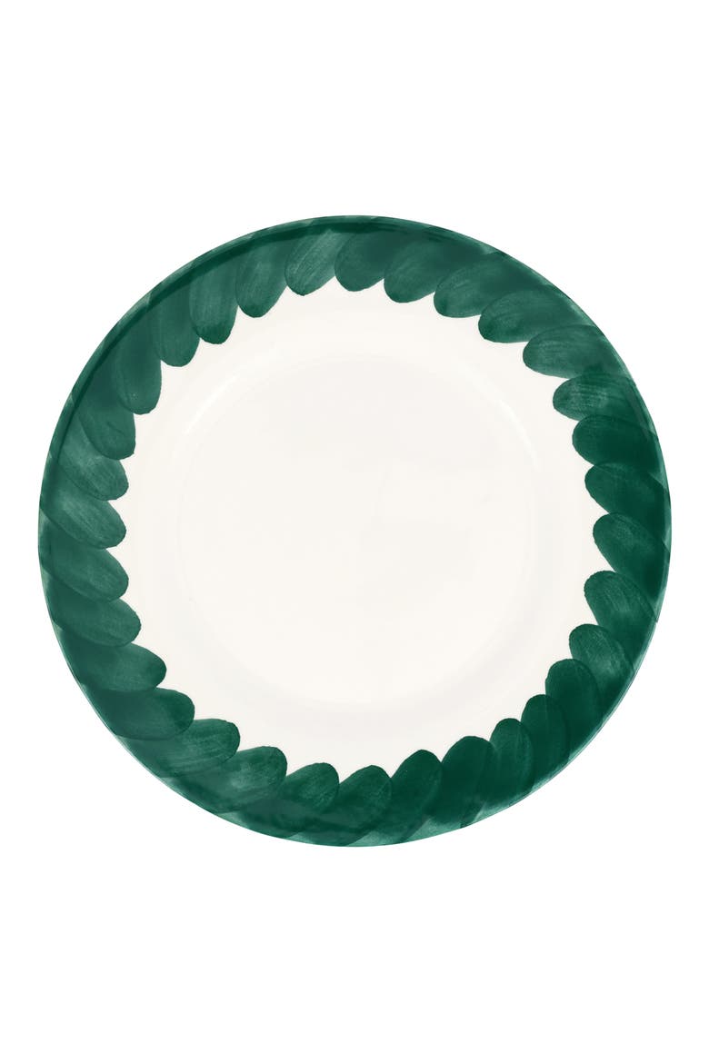 Lisbon Brushstroke Dinner Plate, Main, color, GREEN