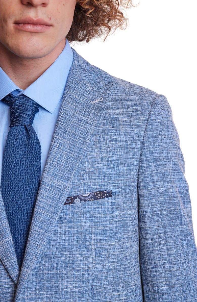 PAISLEY & GRAY Ashton Slim Fit Sport Coat, Alternate, color, Light Blue White Texture