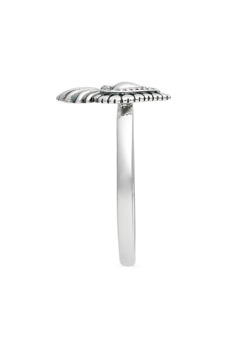 Child of Wild Milagros Flaming Heart Ring, Alternate, color, Silver