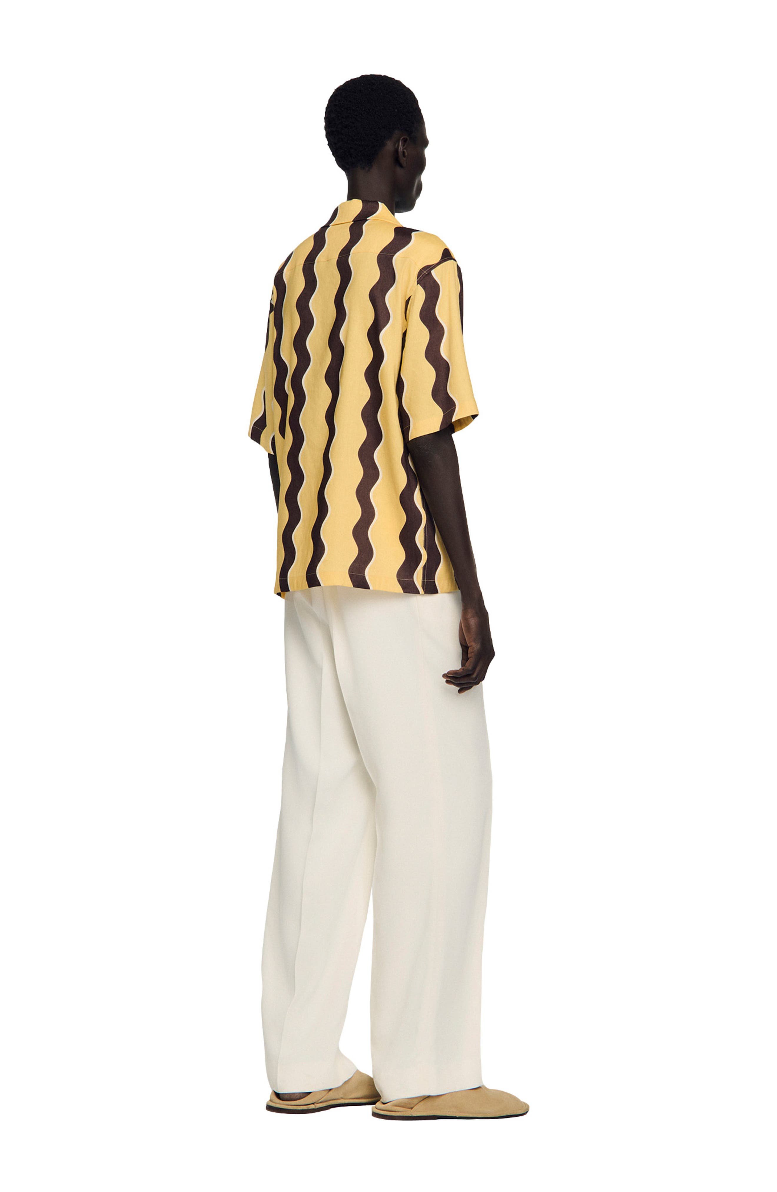 Printed linen shirt - image 4