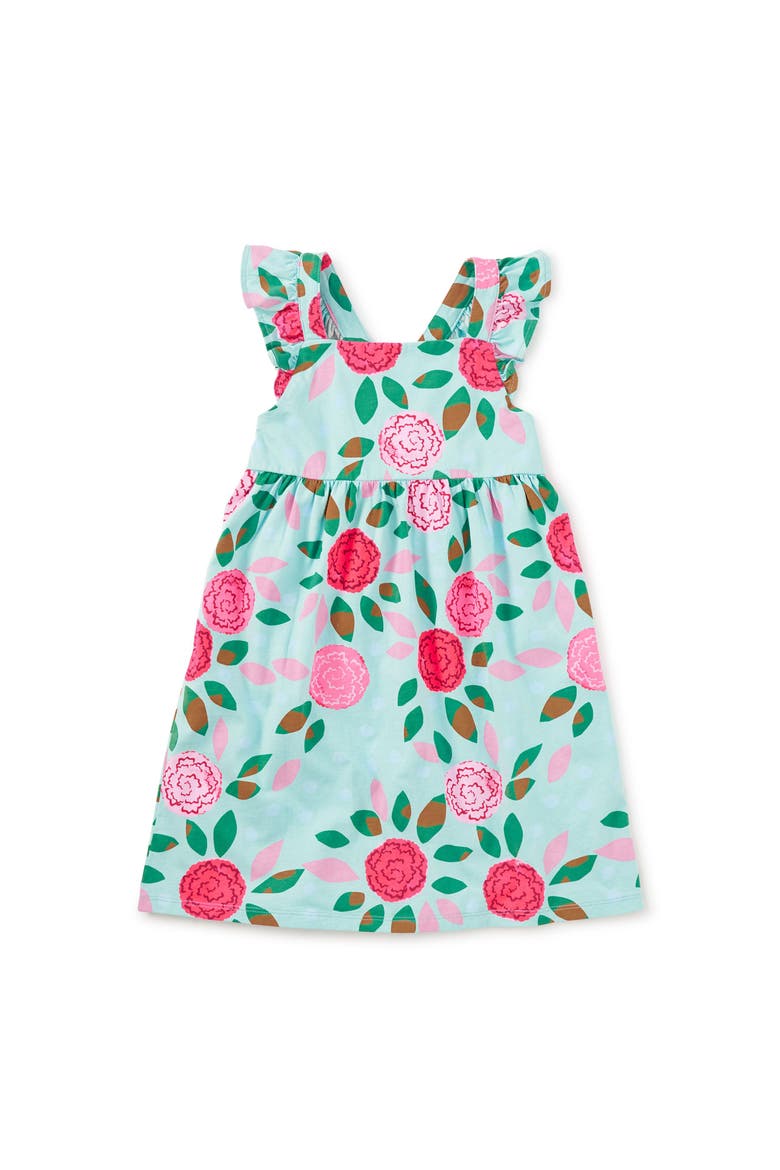Ruffle Strap Dress, Main, color, Spinning Carnations