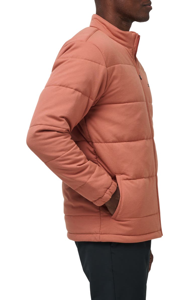 TravisMathew Climate Drop Quilted Jacket, Alternate, color, Heather Copper