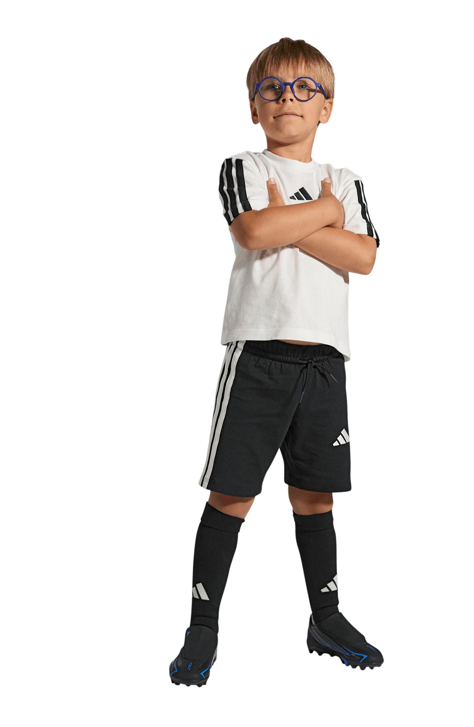 Kids' F50 Hyperfast Club Turf Soccer Shoe, Alternate, color, CORE BLACK/ LUCID RAY BLUE