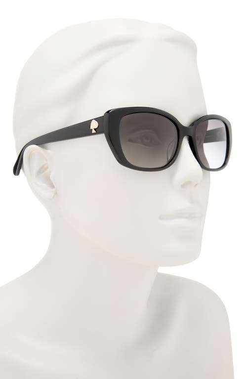 Kate Spade New York Kenzie 53mm Polarized Cat Eye Sunglasses In Black