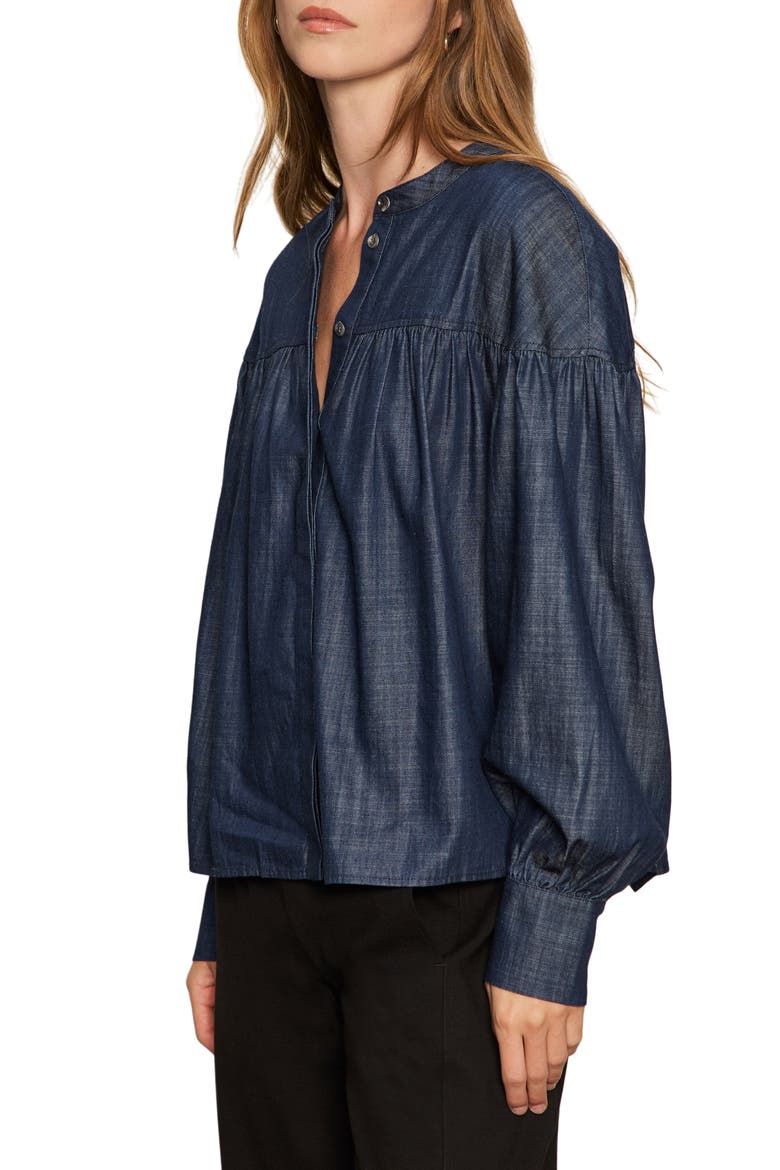 Personal Best Denim Top, Alternate, color, MOONSHADOW BLUE