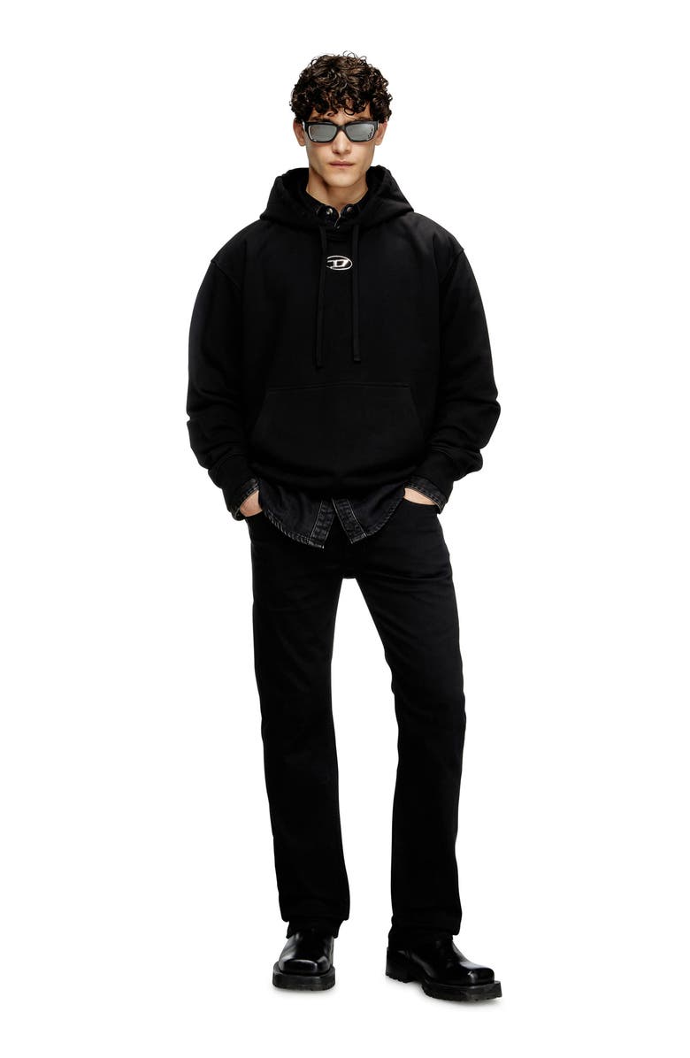 DIESEL<sup>®</sup> Oversize Metallic Logo Hoodie, Alternate, color, Deep/ Black