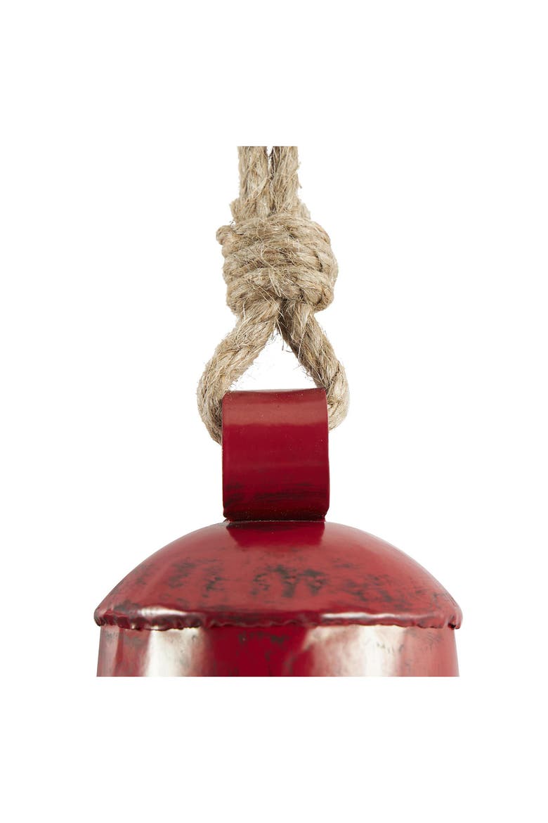 Eclectic Set of 3 Decorative Meditation Bells, Alternate, color, RED