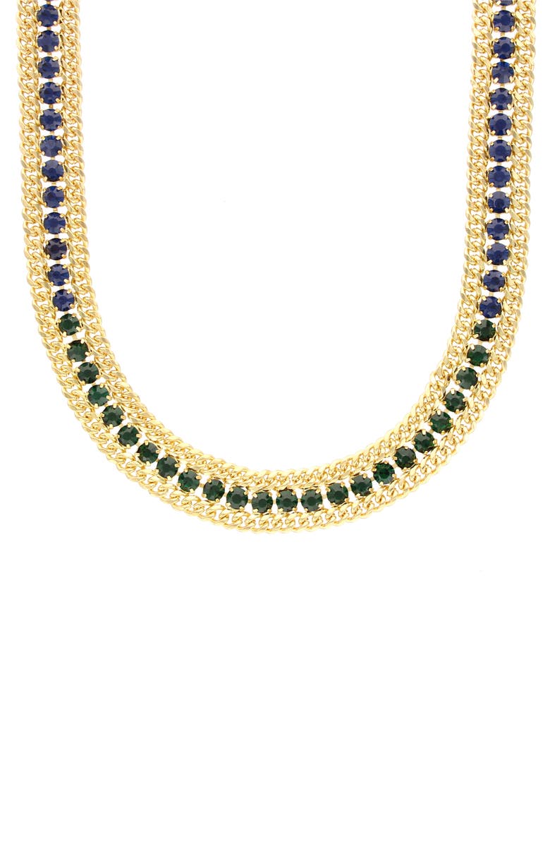 OLIVIA WELLES Crystal Row Chain Necklace, Main, color, 