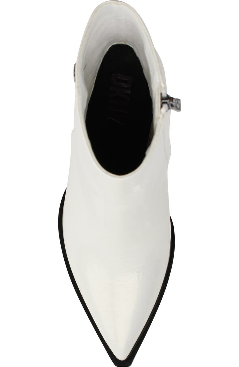 DKNY Iris Pointed Toe Wedge Bootie, Alternate, color, White
