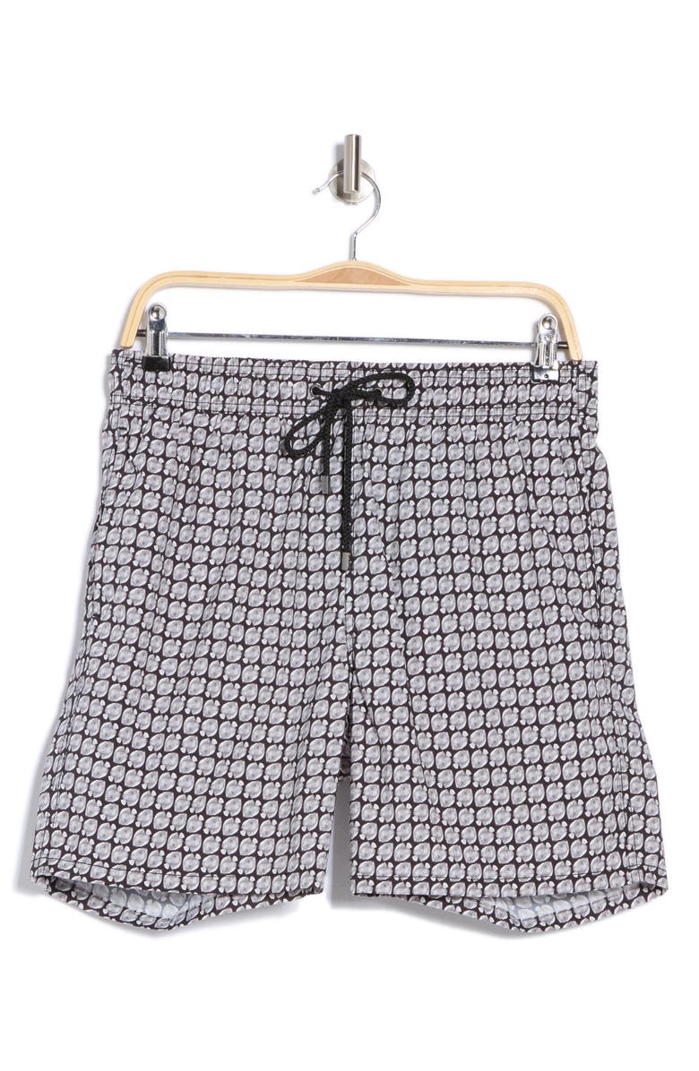 Bugatchi Fish Print Swim Shorts, Alternate, color,