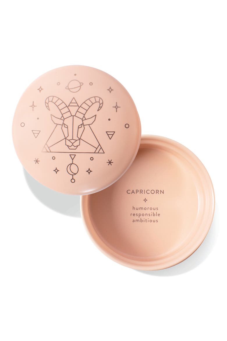 2-Piece Zodiac Round Ceramic Trinket Box, Main, color, CAPRICORN