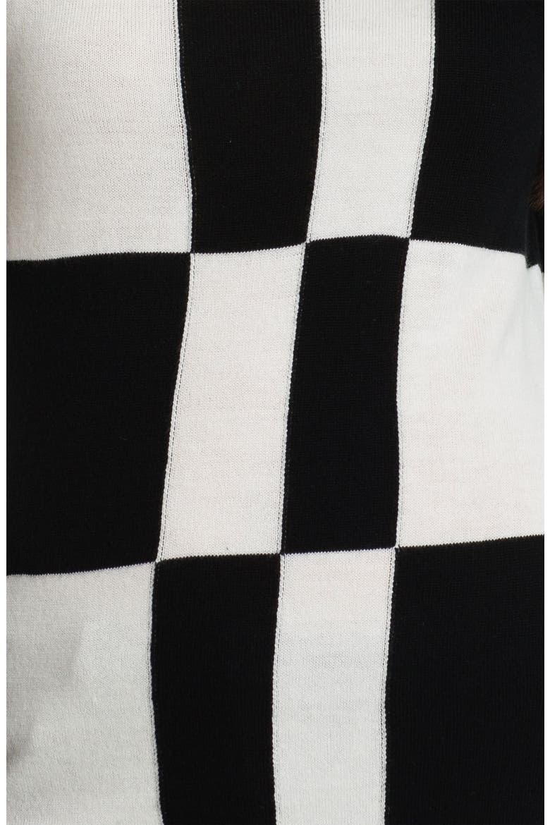 Check Pattern Sweater, Alternate, color, RICH BLACK