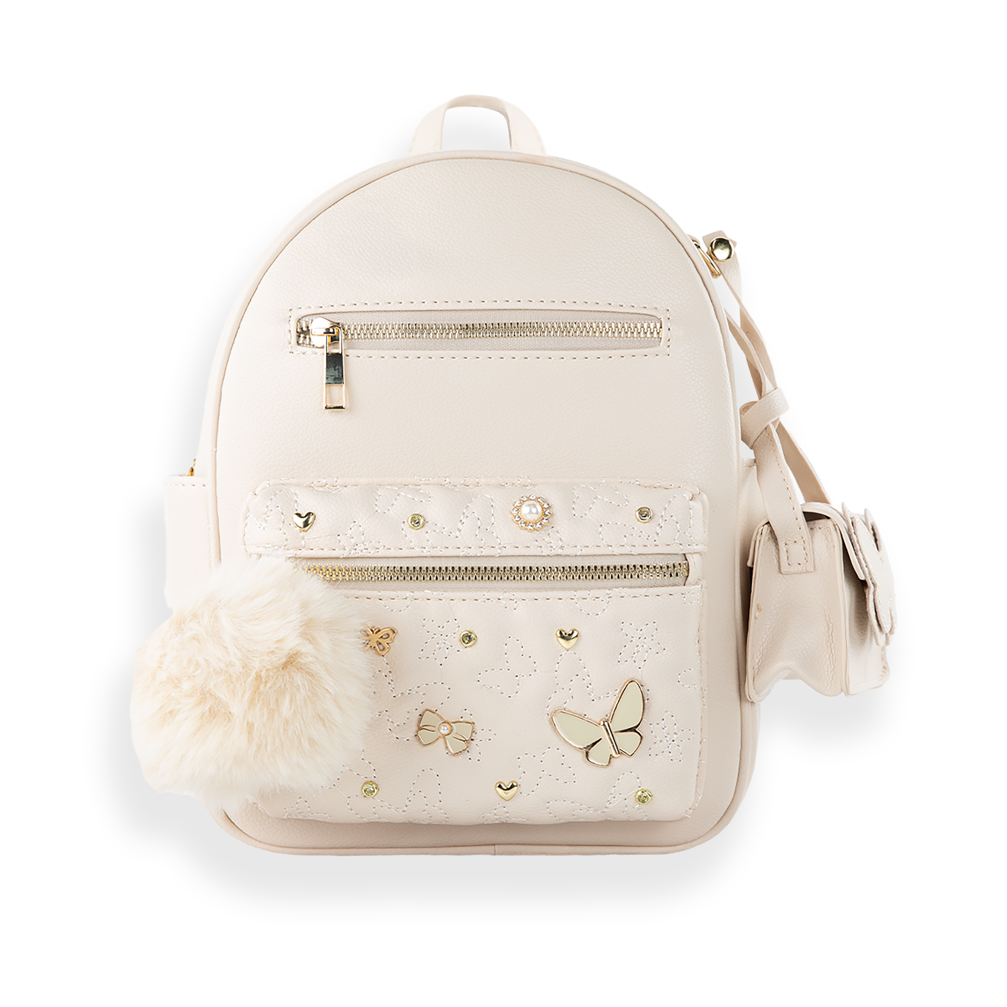 Butterfly Quilted Mini Backpack Set, Main, color, Mauve