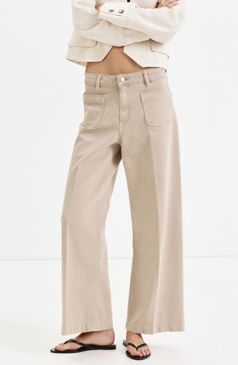 Jessie Patch Pocket Wide Leg Jeans