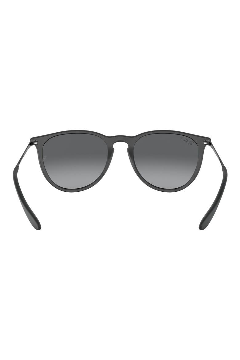 54mm Polarized Gradient Round Sunglasses, Alternate, color, BLACK