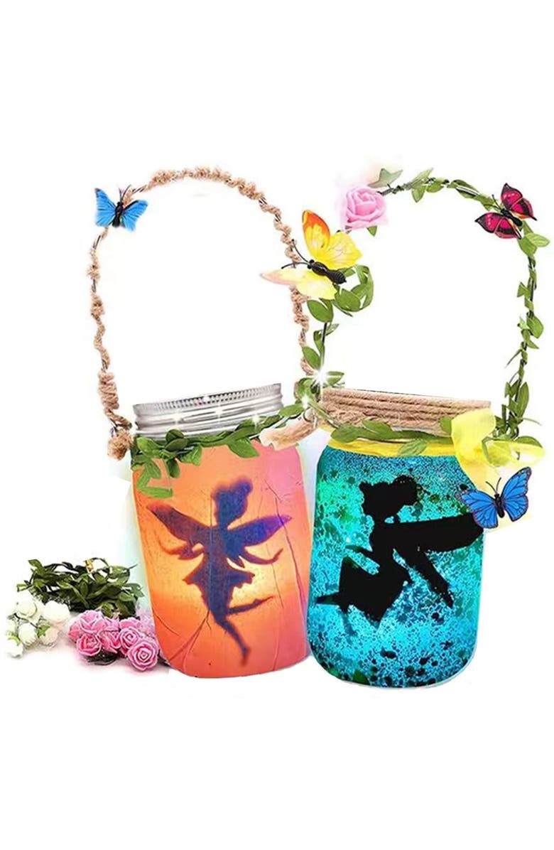 MODBOX DIY Glowing Fairy Lanterns Kit, 2 Pack, Design, Decorate & Create Jars, Main, color,