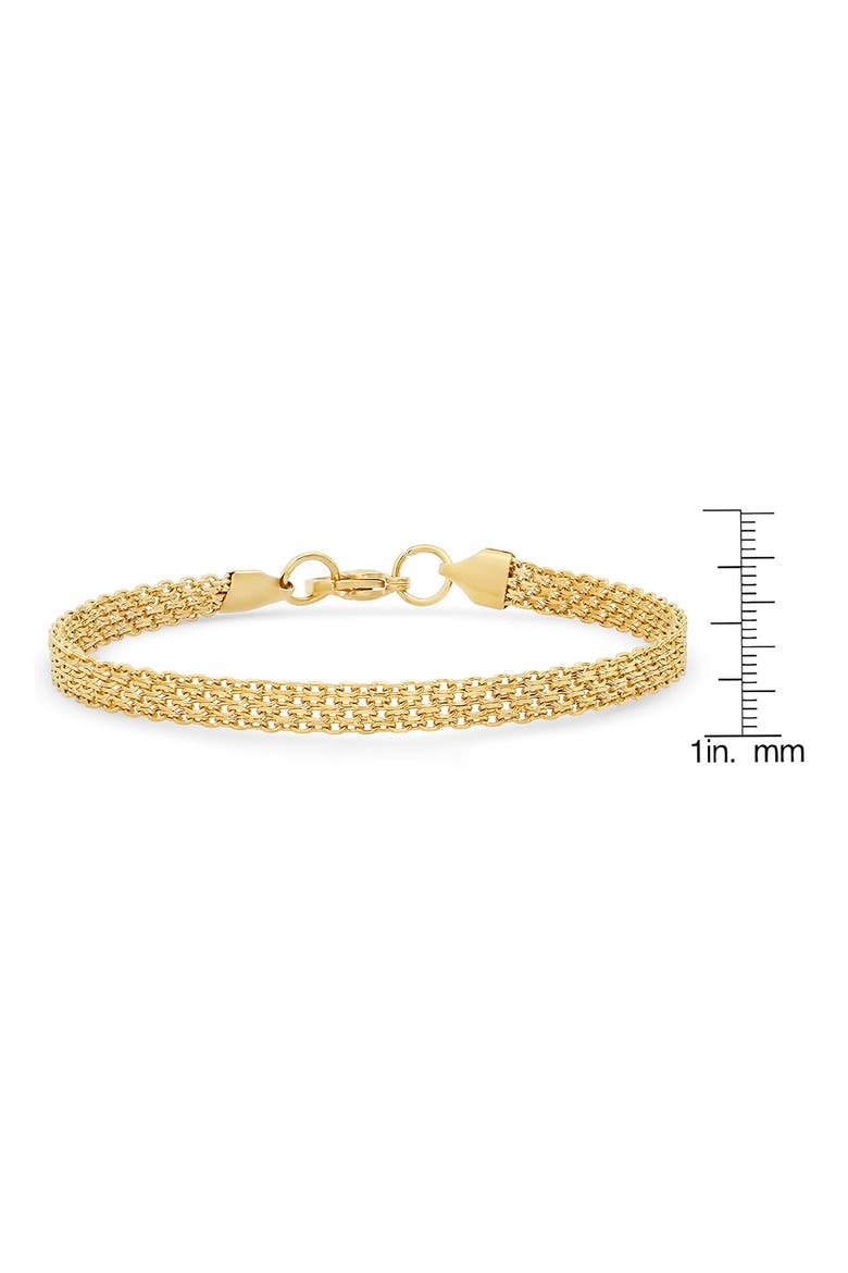18k Gold Plated Mesh Chain Bracelet, Alternate, color, GOLD