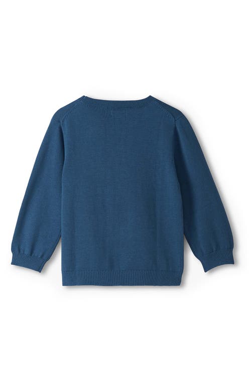 Hatley Puppy Intarsia Crewneck Sweater In Blue